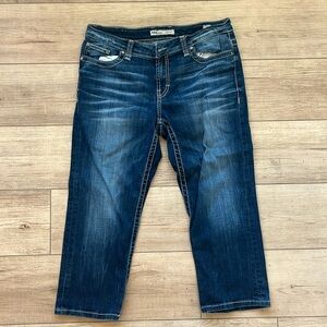 BKE Denim Dakota Stretch Cropped Capri Jean size 30